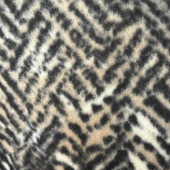 Susan Graver Weekend Cardigan Black Open Front Herringbone Hooded Fleece 2X - Picture 3 of 7